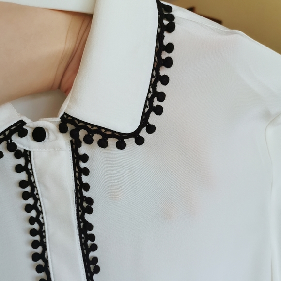 Silk lantern sleeve shirt - Picture 6 of 8